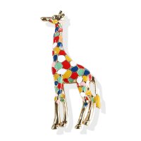 SB349 - Drip Oil Giraffe Brooch